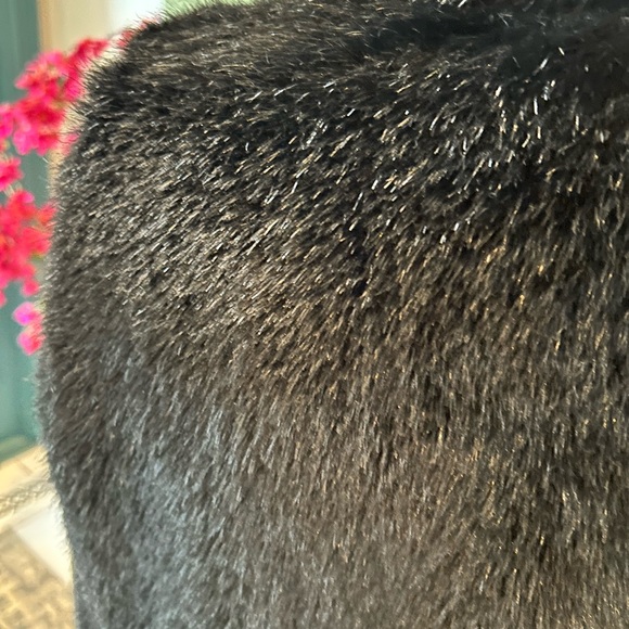 Lauren Ralph Lauren Black Faux Fur Vest Front Zipper Pockets Lined Med - Picture 10 of 16